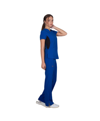 Alezi Σετ Παντελόνι & Μπλούζα Stretch για Γυναίκες σε Μπλε Χρώμα SCRUB-WOMAN-STRETCH-ROYAL-BLUE