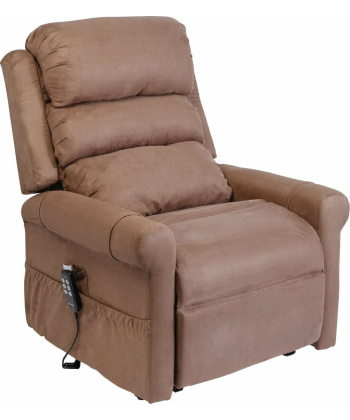Stylea I Πολυθρόνα με Υποπόδιο από Γνήσιο Δέρμα Καφέ 0805261 105x82x157cm mobiak