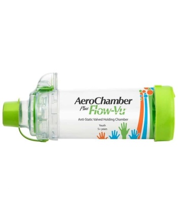 Aerochamber Plus Με Επιστόμιο Youth Kidz Πράσινο 5+ Alfacare