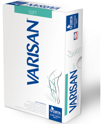 Varisan Soft Θεραπευτική Κάλτσα Κάτω Γόνατος 10-15mmHg Μαύρη